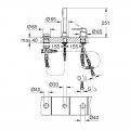 Смеситель для ванны Grohe Essence на 3 отверстия 19976001 - Фото 1